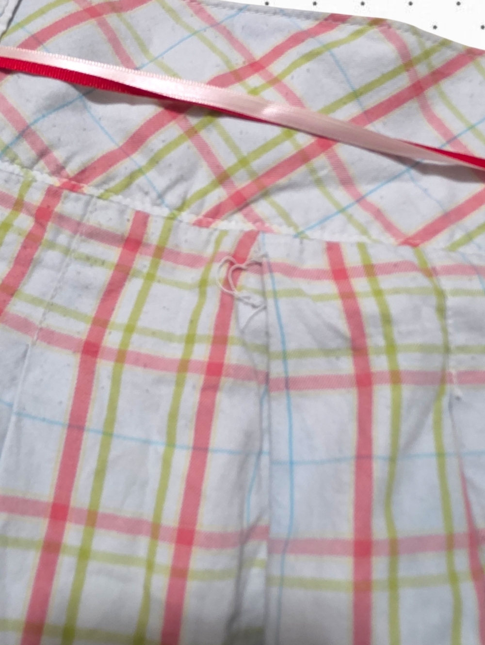 Abercrombie vintage pink and blue pleated miniskirt - Picture 4 of 5